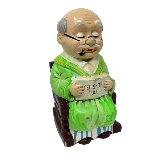 Other - Vintage Retirement Fund Grandpa Old Man Piggy Bank.